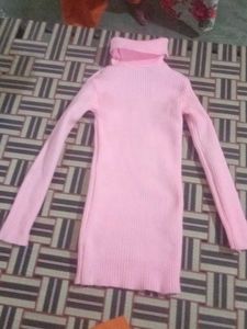 Pink Turtleneck Dress