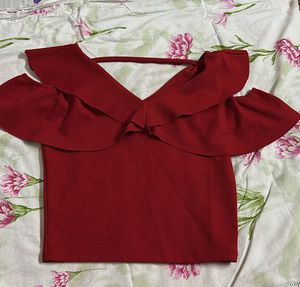 Red Crop Top By Ginger