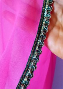 New Pink Georgette Dupatta