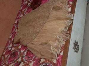 Gold Net Prom Dress