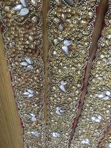 7 Meter Golden Colour Saree Lace