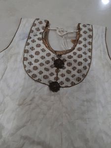 White Anarkali Kurta