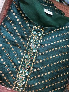 Green Festive Kurta