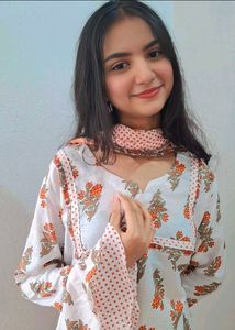 white kurta set🌻