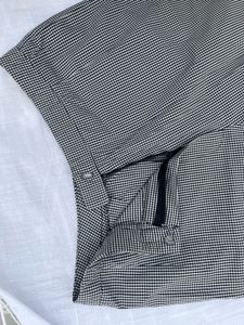 Gingham Cropped Wide Leg Pants