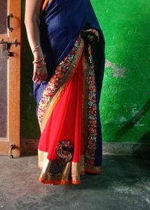 NAVY BLUE COLOUR COTTON SILK SAREE...