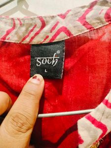 Branded Red Printed Kurta Fix Price