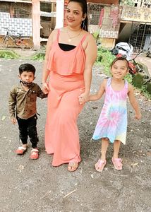 Peach Colour Gown Full Length