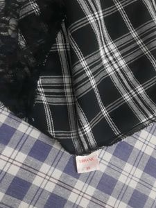 GRUNGE CRISS CROSS CHECKERED SKIRT