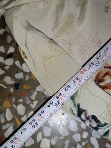 Cream Print Suit Set With Dupatta