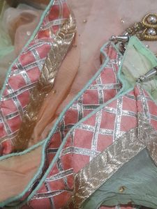 Peach Embellished Salwar Kameez
