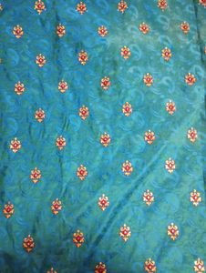 Beautiful Blue Golden Sari