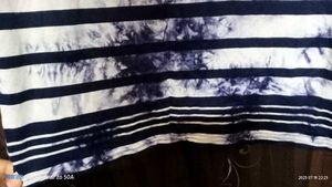 Striped Tie-Dye Polo Shirt