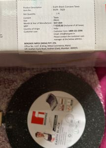 Bergner Earth Black Non Stick 26cm Concave Tawa