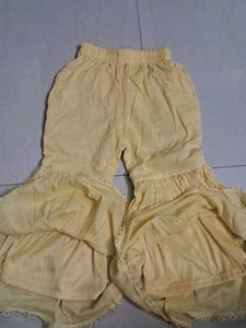 Party Wear Plazo Yellow Outfit
