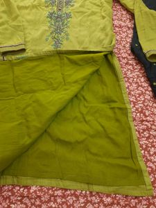 3pc Suit Kameez Pant Dupatta Embroidery Set Wear
