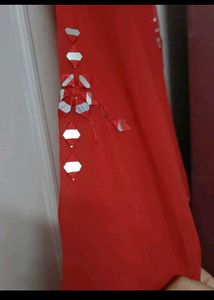 Elegant Red Embroidered Kurta