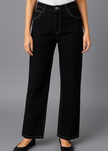 Black Straight Leg Jeans
