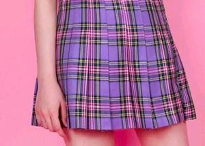 Purple Plaid Skirt
