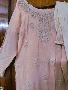 Peach Pink Stone Suit Set