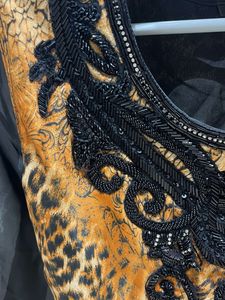 Leopard Print Embellished Kurti