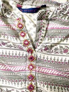Anarkali Pattern Collered Suit