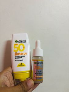 Garnier Sunscreen and Serum