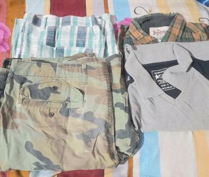 Combo Set Of 4 1 Tshirt Shirt 2 shorts