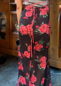 Floral Print Maxi Dress Size Xs