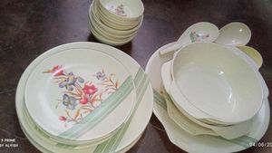 6 Plate Dinner Set Dishes,Bowl Plastic Kichthen