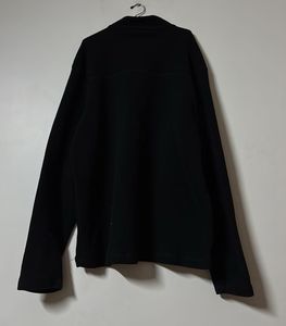 Men Black Lightweight Warm Fleece Sweatshirt