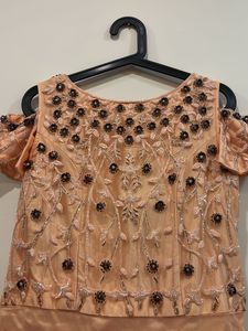 🆕 “Diva” Original Bridal Peach Sequins Gown