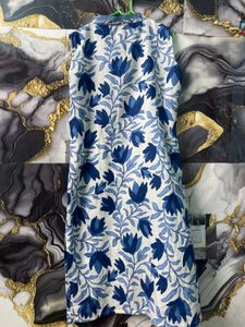 Floral Blue Kurta Set For Women