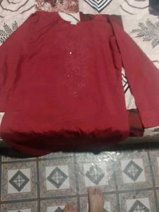 Burgundy Embellished Dress