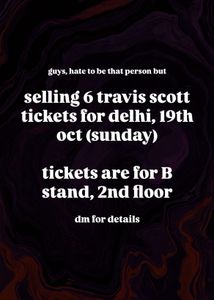 Travis Scott Concert Delhi Tickets