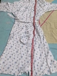 White- Blue Classy Dress