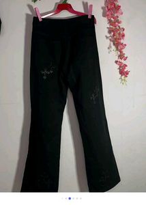 Embellished Black Flare Jeans