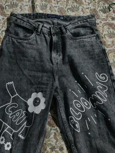 Painted Graphic Jeans
