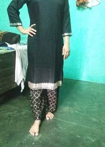 Black Kurta Set Without Dupatta