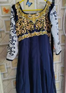 Blue Golden and Silver Gown
