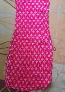 Pink Printed Kurta Size- Small