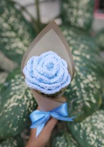 Crochet Rose Bouquet-Handmade +Handwritten Note