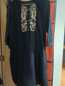Embroidered Black Suit Set