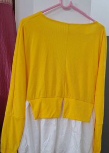 Yellow Wrap Top