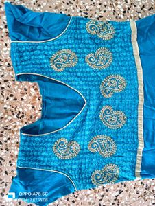 Teal Embroidered Anarkali Dress