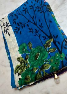 Brand New Saree  Blue Colour                                            No Coins ❌ No Swap❌ Only Cash Available ✅