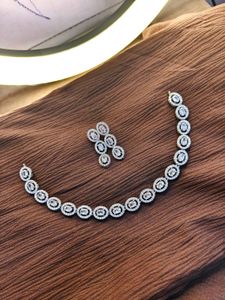 Sleek American Diamond Necklace