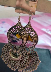 Chand Baliyan Mirror Ear Rings