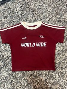 Maroon Crop Top