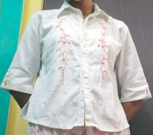 Floral Embroidered Shirt